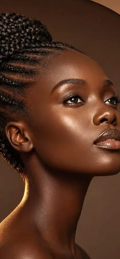 Cornrow braided bun