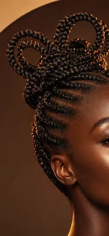 Looped braid crown