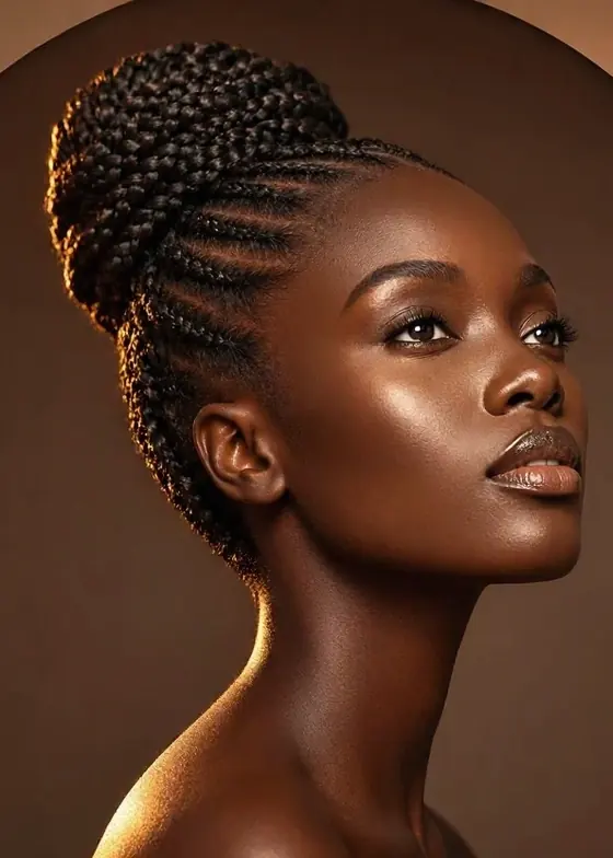 Braided bun updo