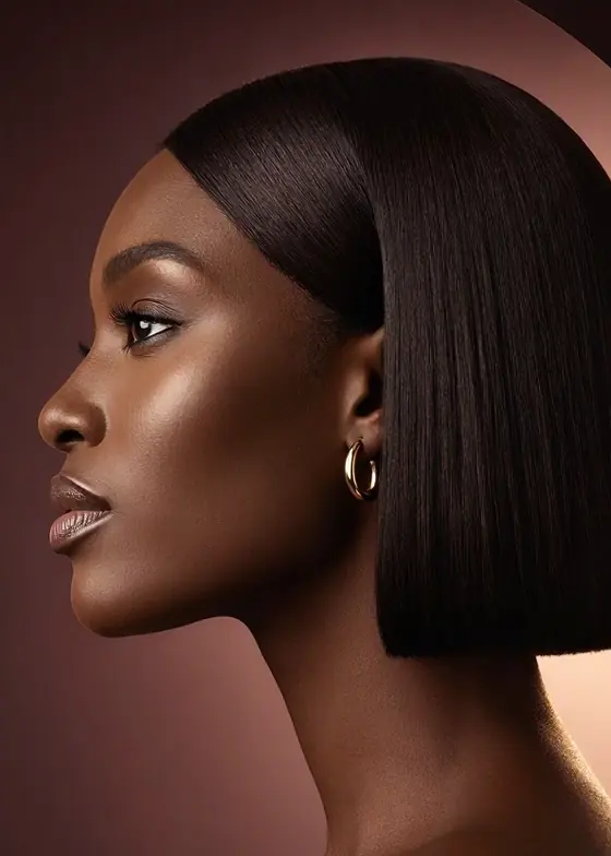 Blunt bob, side profile